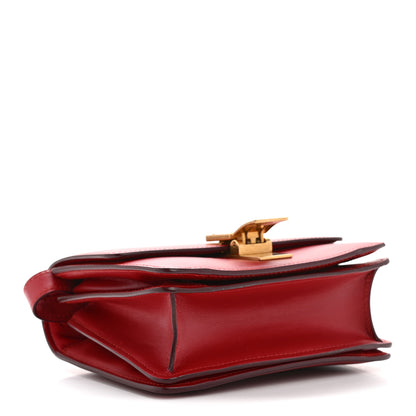 Celine Smooth Calfskin Small Classic Box Flap Bag Red 4 of 13