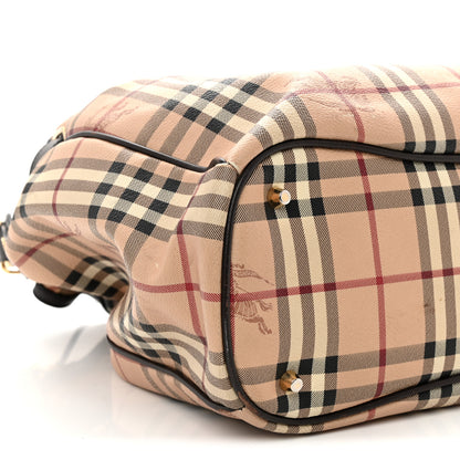 Burberry Haymarket Check Medium Walden Belted Hobo  Chocolate 9 of 12