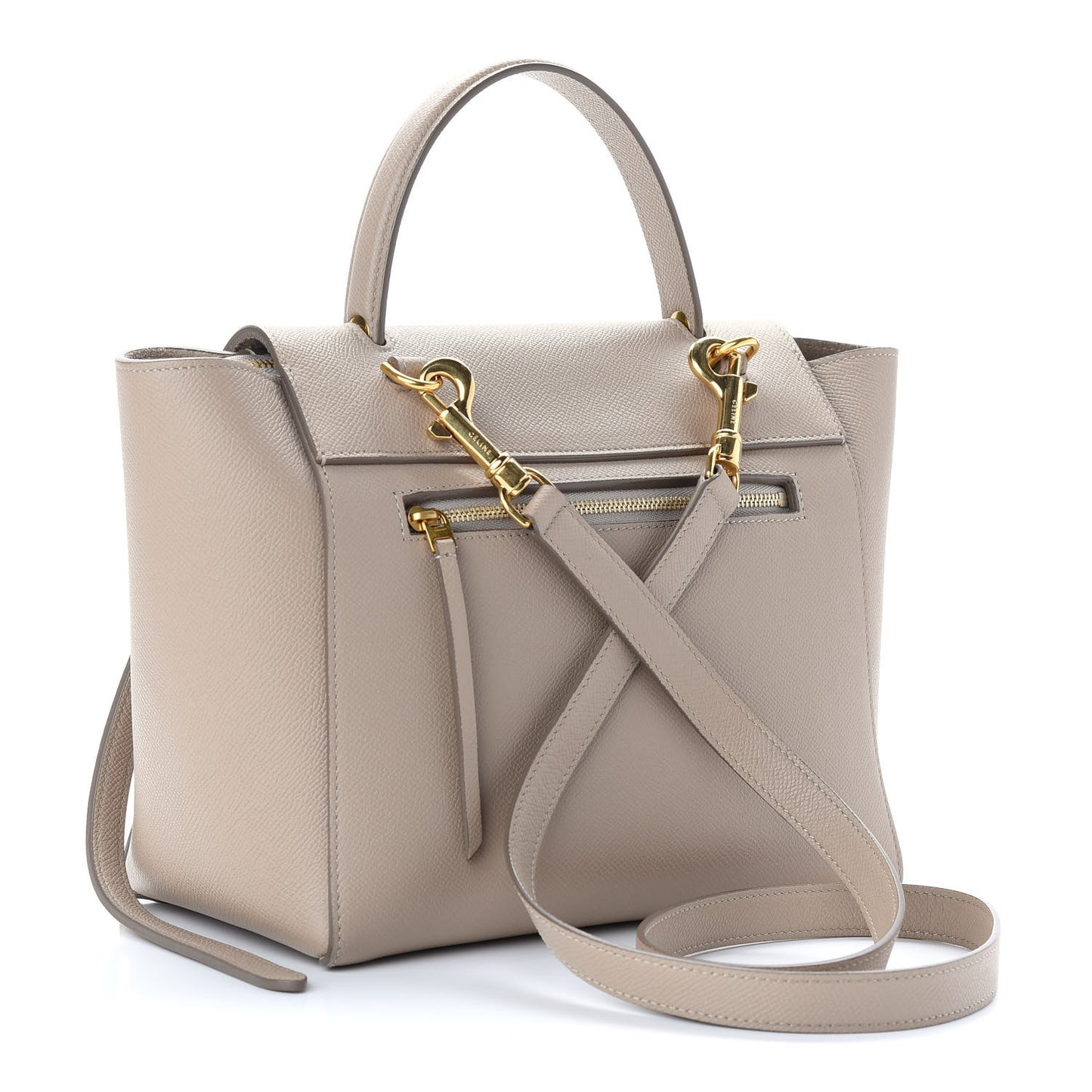 Grained Calfskin Micro Belt Bag Light Taupe