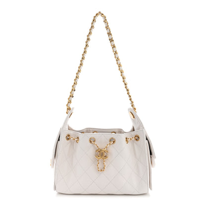 Chanel Caviar Quilted Mini Chanel 25 Handbag White 1 of 10