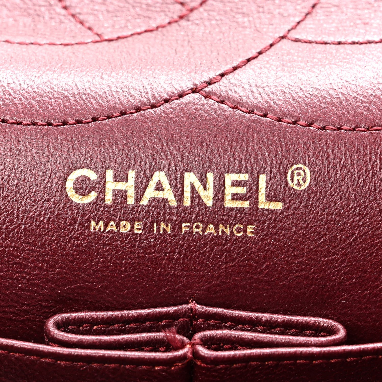 Chanel Metallic Aged Calfskin Quilted 2.55 Reissue 227 Flap Dark Red 6 of 11