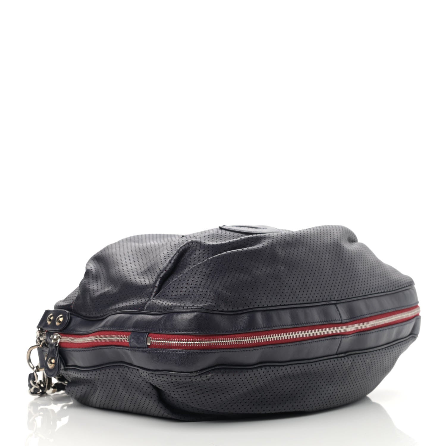 Chanel Lambskin Perforated Baseball Spirit Ligne Bag Navy 4 of 15