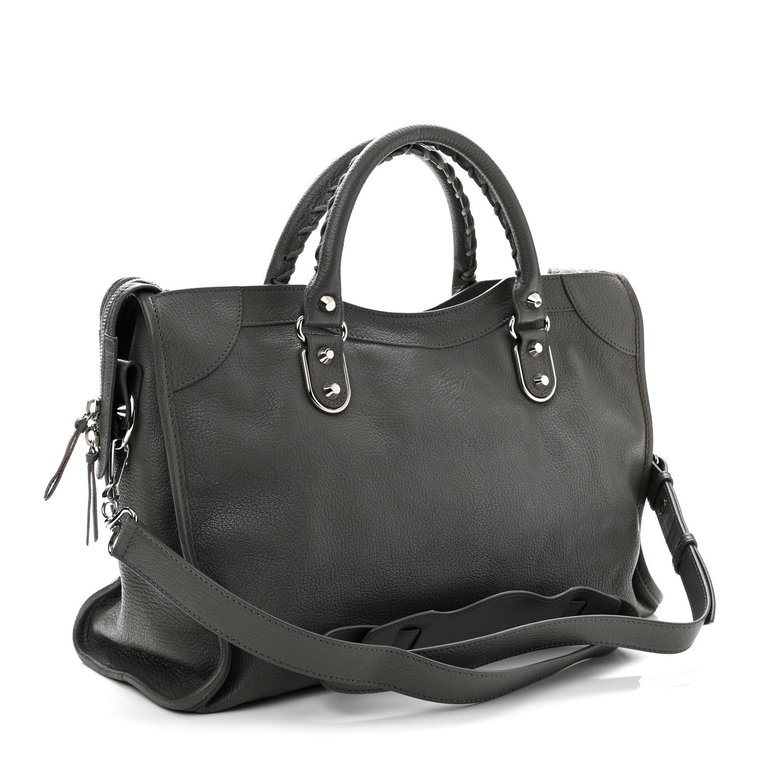 Balenciaga Chevre Silver Metallic Edge Hardware City Gris Acier 4 of 11