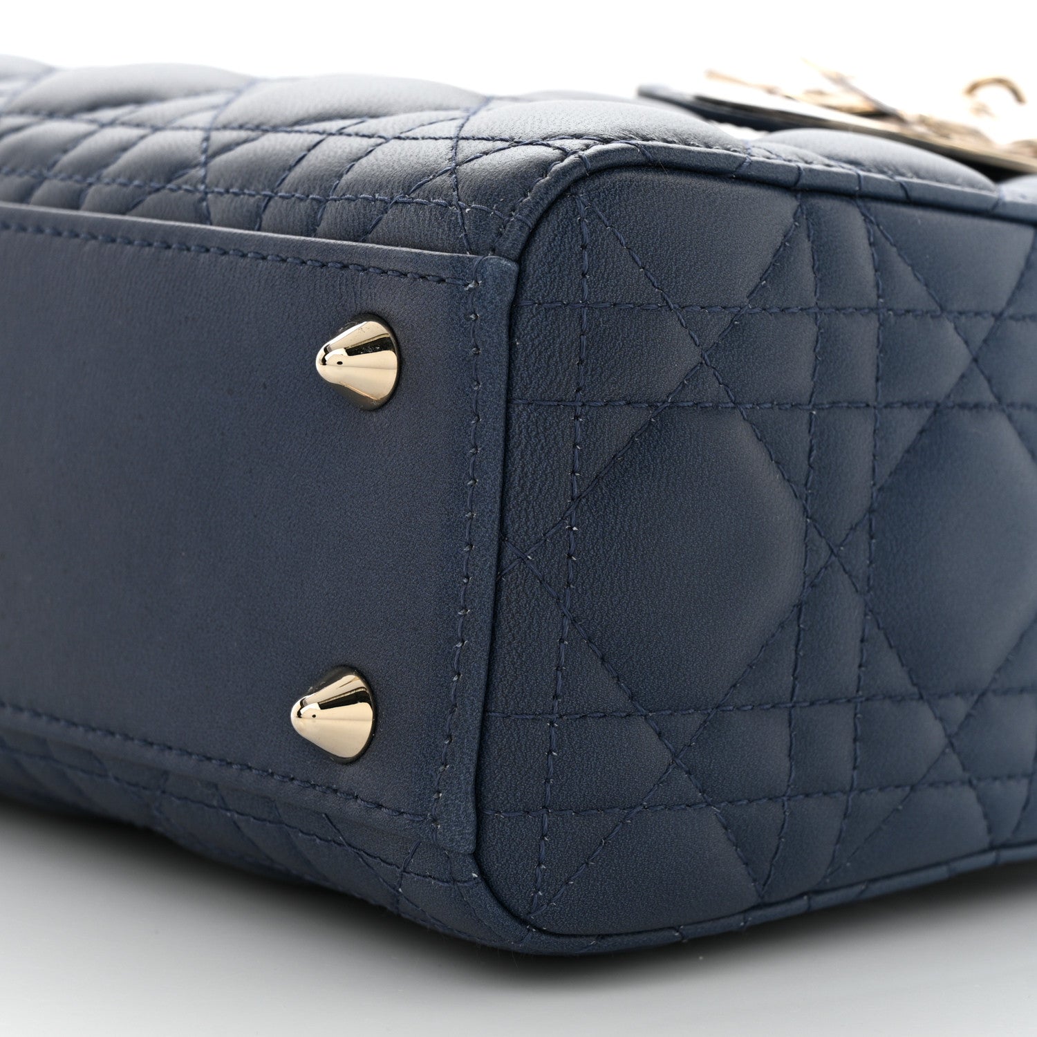 Christian Dior Lambskin Cannage Gradient Small My ABCDior Lady Dior Indigo Blue 11 of 12