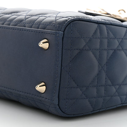 Christian Dior Lambskin Cannage Gradient Small My ABCDior Lady Dior Indigo Blue 11 of 12