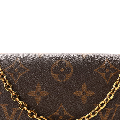 Louis Vuitton Monogram Pochette Felicie Chain Wallet Fuchsia 8 of 10