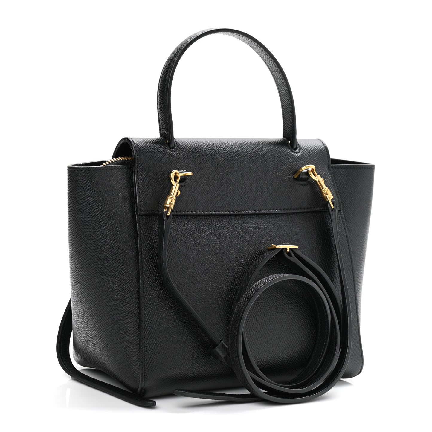 Grained Calfskin Nano Belt Bag Black