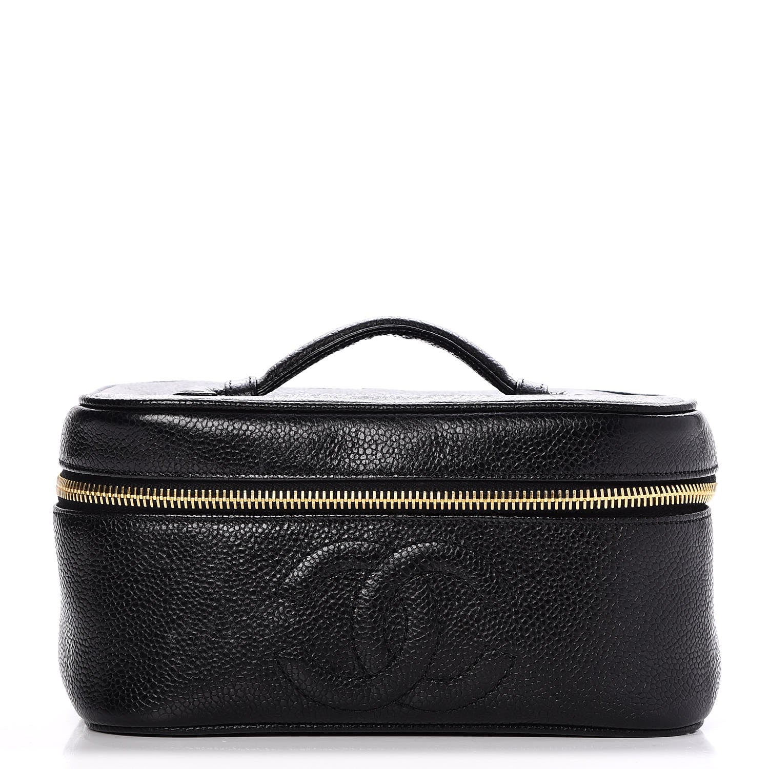 Chanel Caviar Vanity Cosmetic Case Black 1 of 10