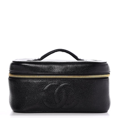 Chanel Caviar Vanity Cosmetic Case Black 1 of 10