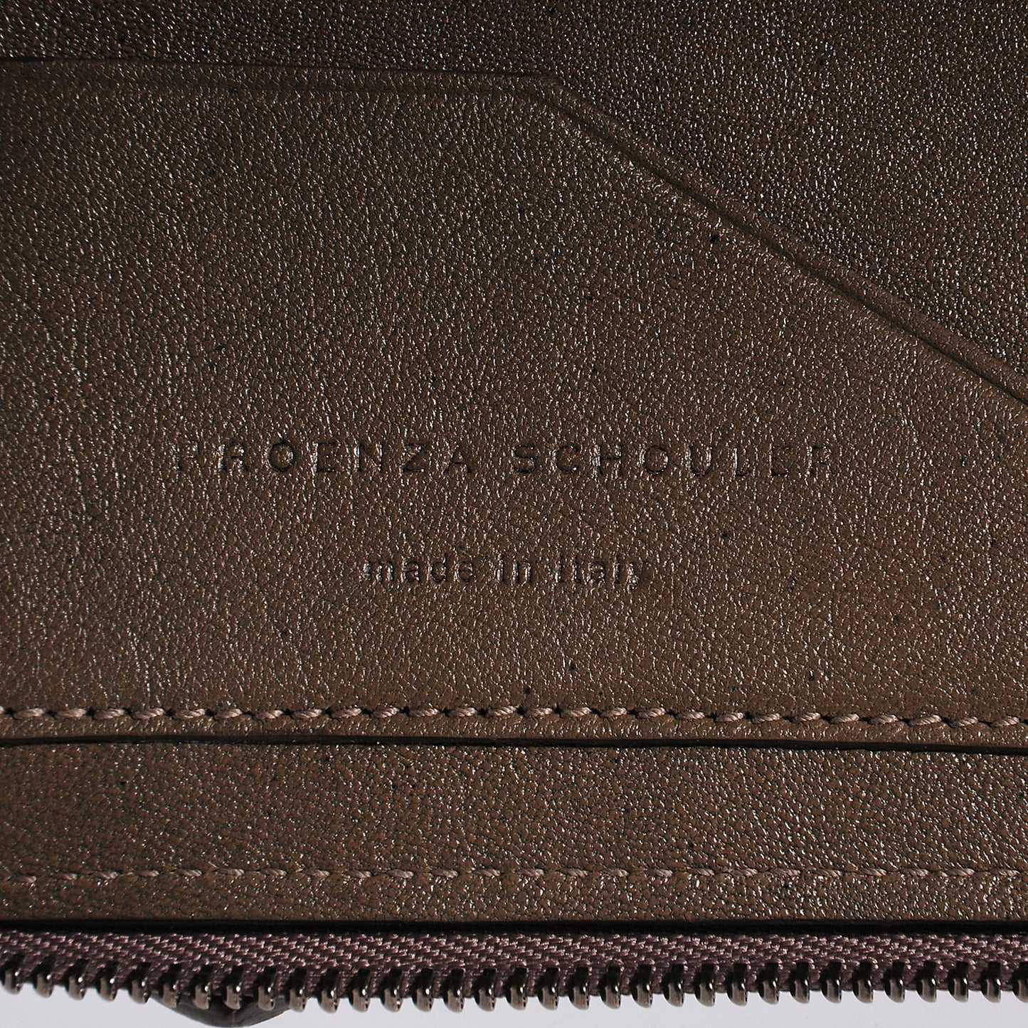 Lambskin PS1 Large Zip Around Wallet Smoke