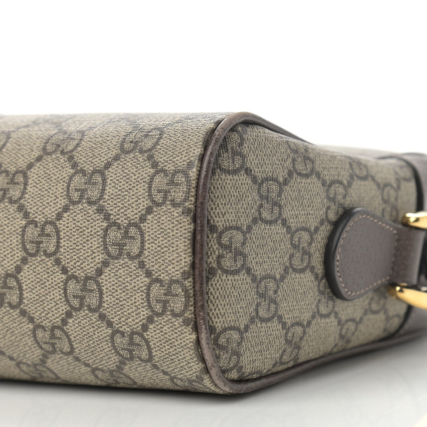 GG Supreme Monogram Web Small Ophidia Shoulder Bag Brown