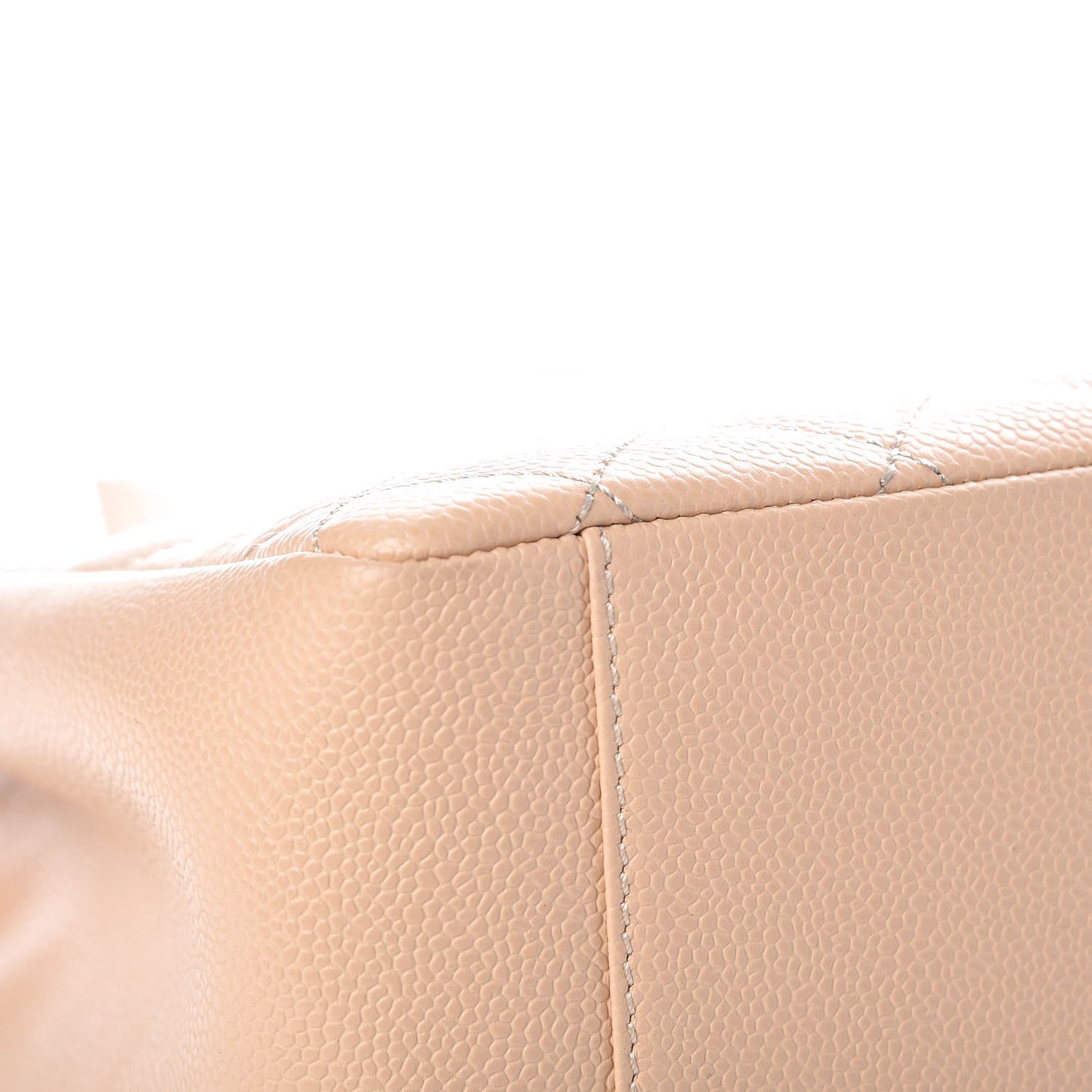 Caviar Quilted Grand Shopping Tote GST Beige Clair