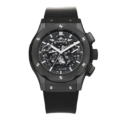 Hublot Ceramic Rubber 45mm Classic Fusion Aerofusion Chronograph Automatic Watch Black 525.CM.0170.RX 1 of 5