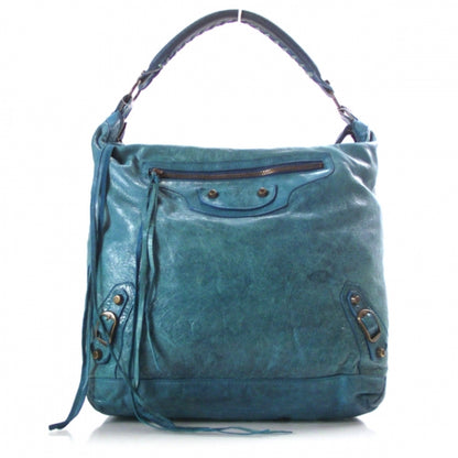 Balenciaga Leather Day Hobo Turquoise 1 of 13