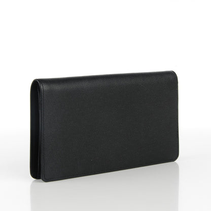 Chanel Grained Calfskin CC Button Yen Wallet Black 3 of 9