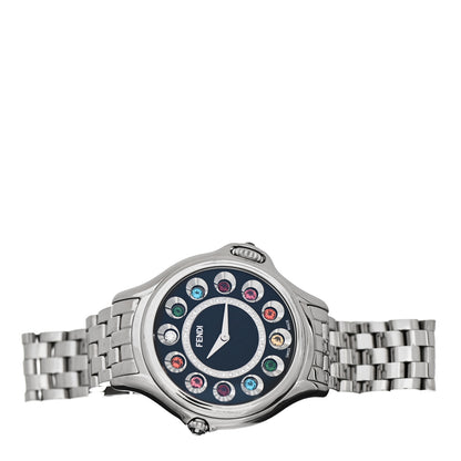 Fendi Stainless Steel Diamond Topaz 33mm Crazy Carats Quartz Watch Black 3 of 7