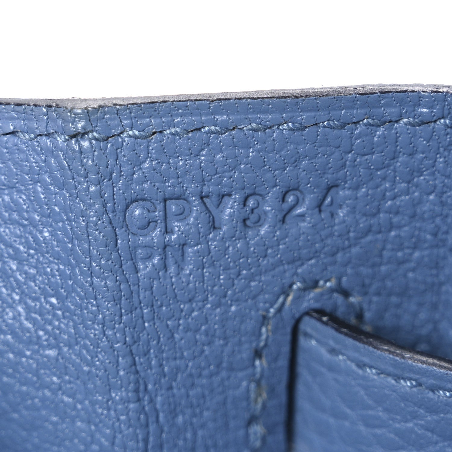 Hermes Togo Kelly Retourne 32 Azur 7 of 11
