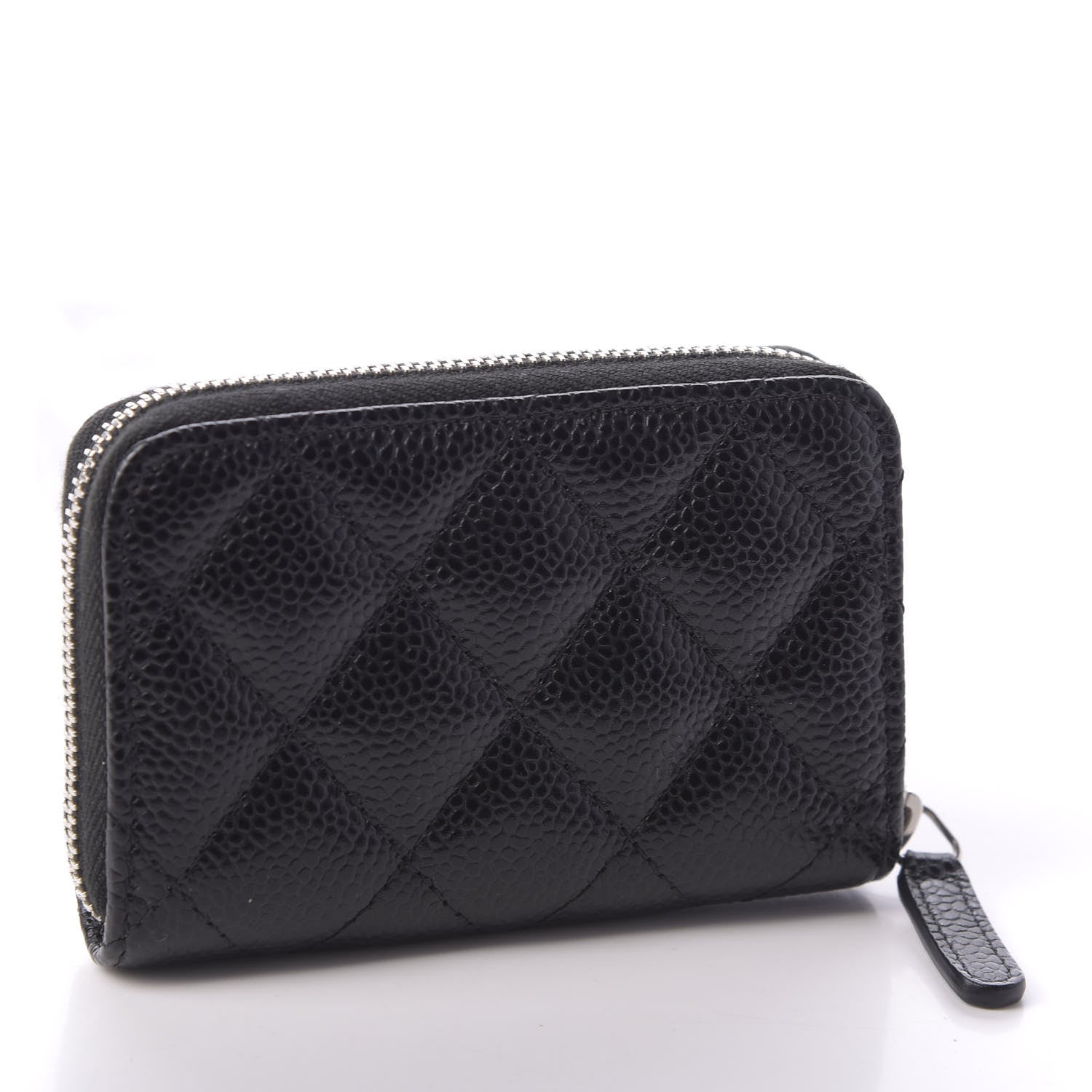 Chanel Caviar Quilted Zip Coin Purse Black 3 of 7
