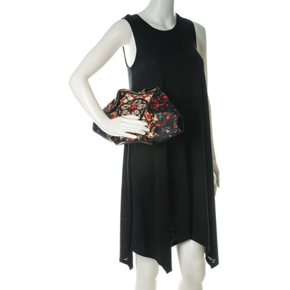 Alexander McQueen Silk Stained Glass De Manta Clutch Black 2 of 7