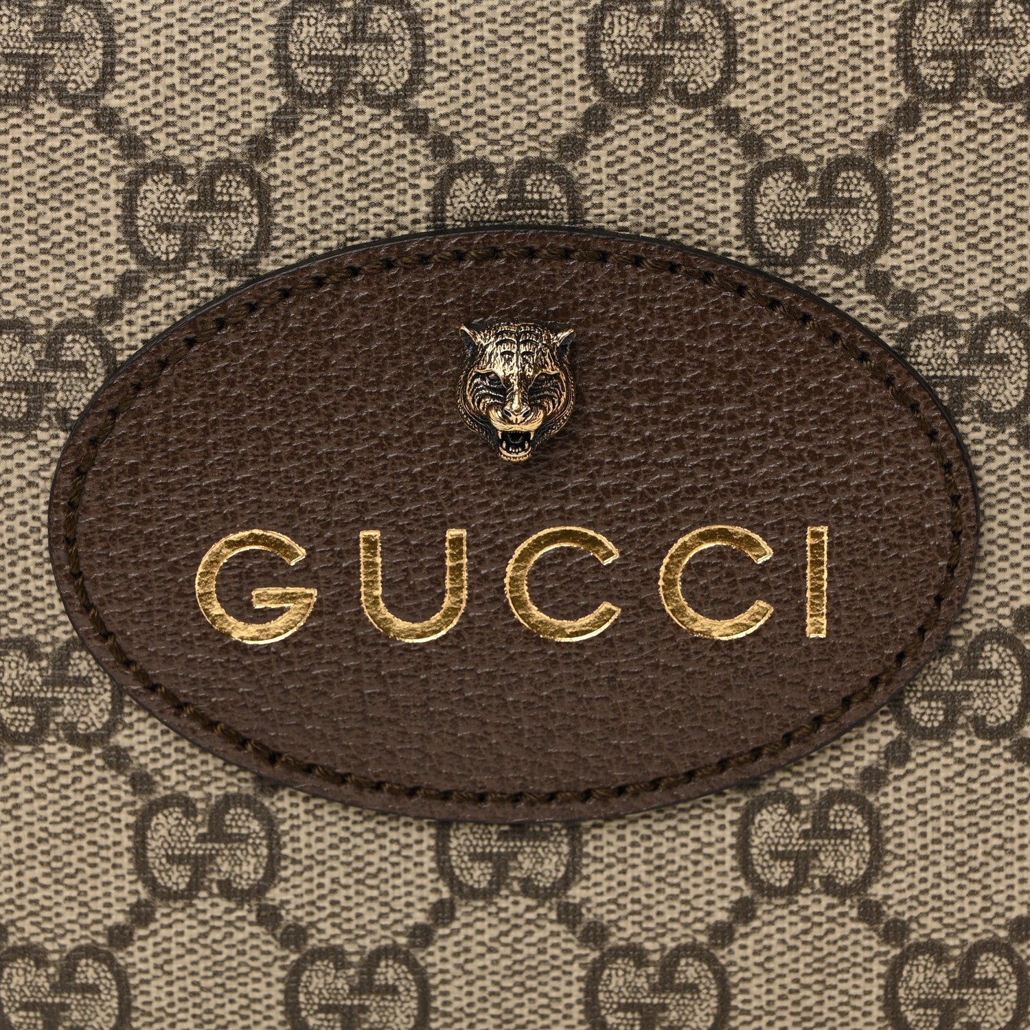 Gucci GG Supreme Monogram Web Neo Vintage Shoulder Bag Beige New Acero Crop 8 of 10