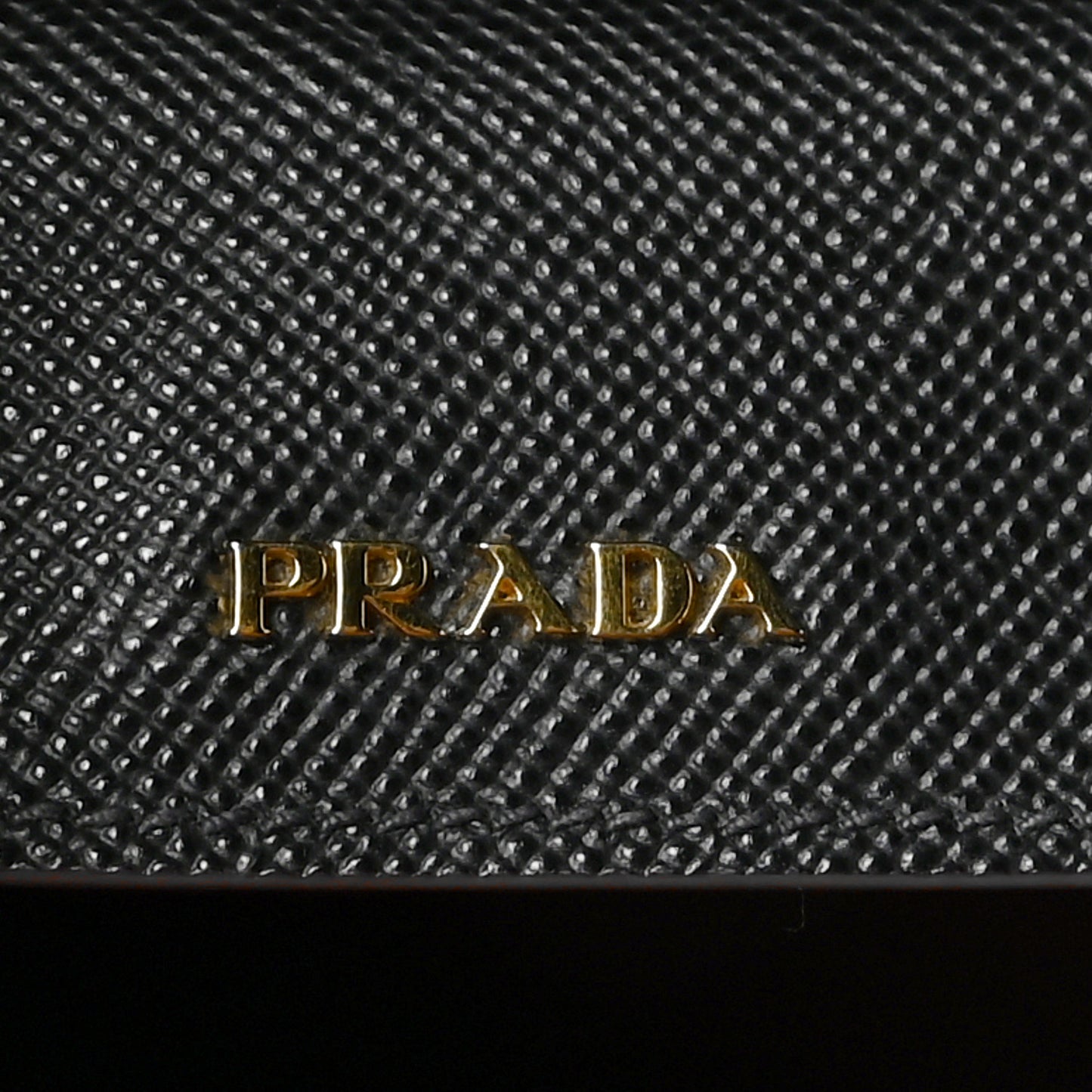 Saffiano Cuir Medium Double Bag Black Fuoco