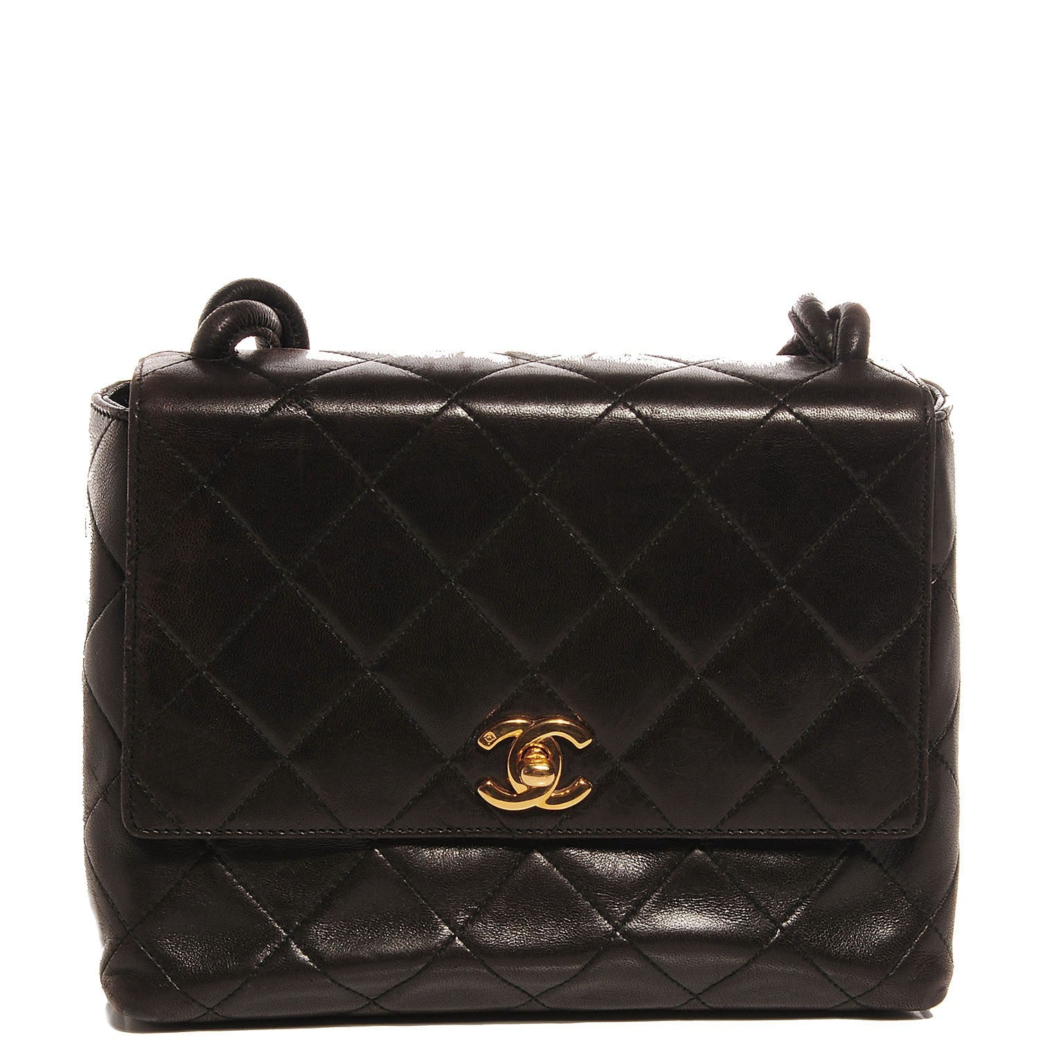 Chanel Lambskin Small Shoulder Flap Bag Black 1 of 8