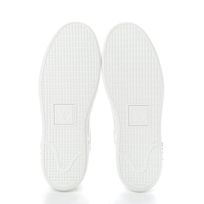 Louis Vuitton Calfskin Monogram Frontrow Sneakers 38 White Black 6 of 10