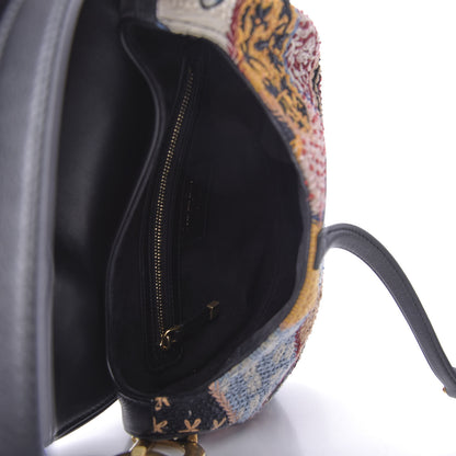 Christian Dior Canvas Embroidered Peace and Love Medium Saddle Bag Multicolor 5 of 9