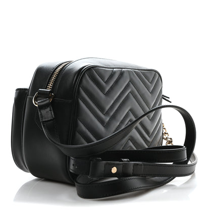 Gucci Calfskin Matelasse Small GG Marmont 2.0 Shoulder Bag Black 3 of 10