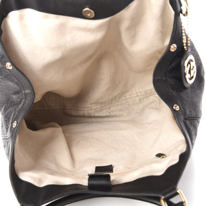 Gucci Guccissima Large Sukey Tote Black 5 of 14