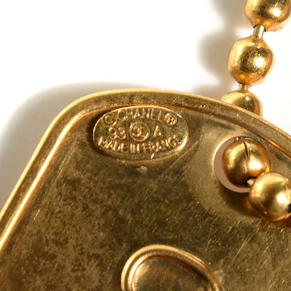 Chanel Dog Tag Charm Necklace Gold 5 of 5