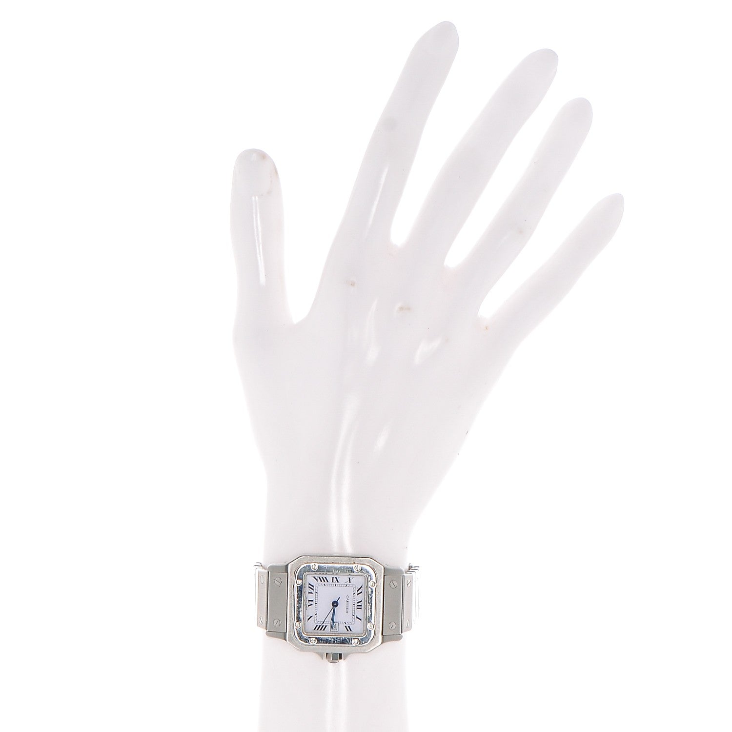 Cartier Stainless Steel 29mm Santos De Galbee Quartz Watch 2 of 6