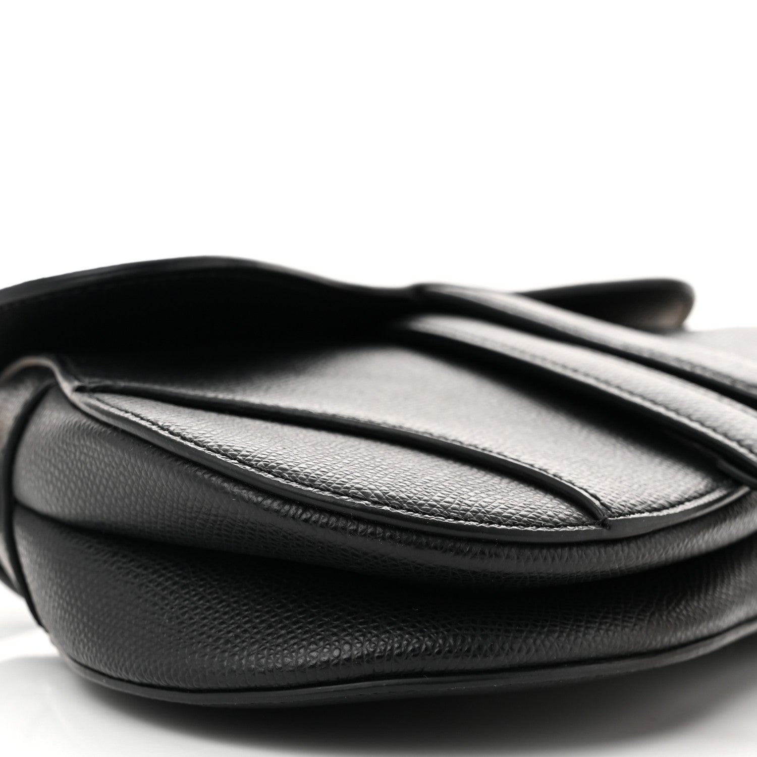 Christian Dior Grained Calfskin Mini Saddle Bag Black 9 of 10