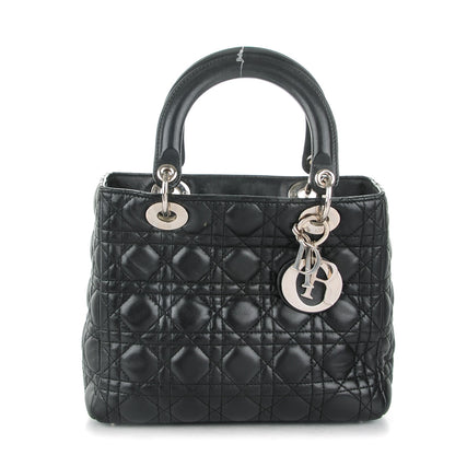 Christian Dior Lambskin Cannage Medium Lady Dior Black 1 of 8