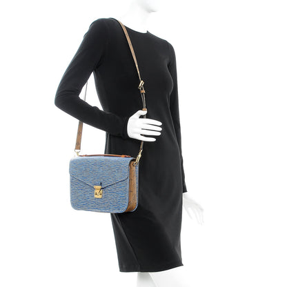 Louis Vuitton Epi Reverse Monogram Pochette Metis Denim Light 2 of 7