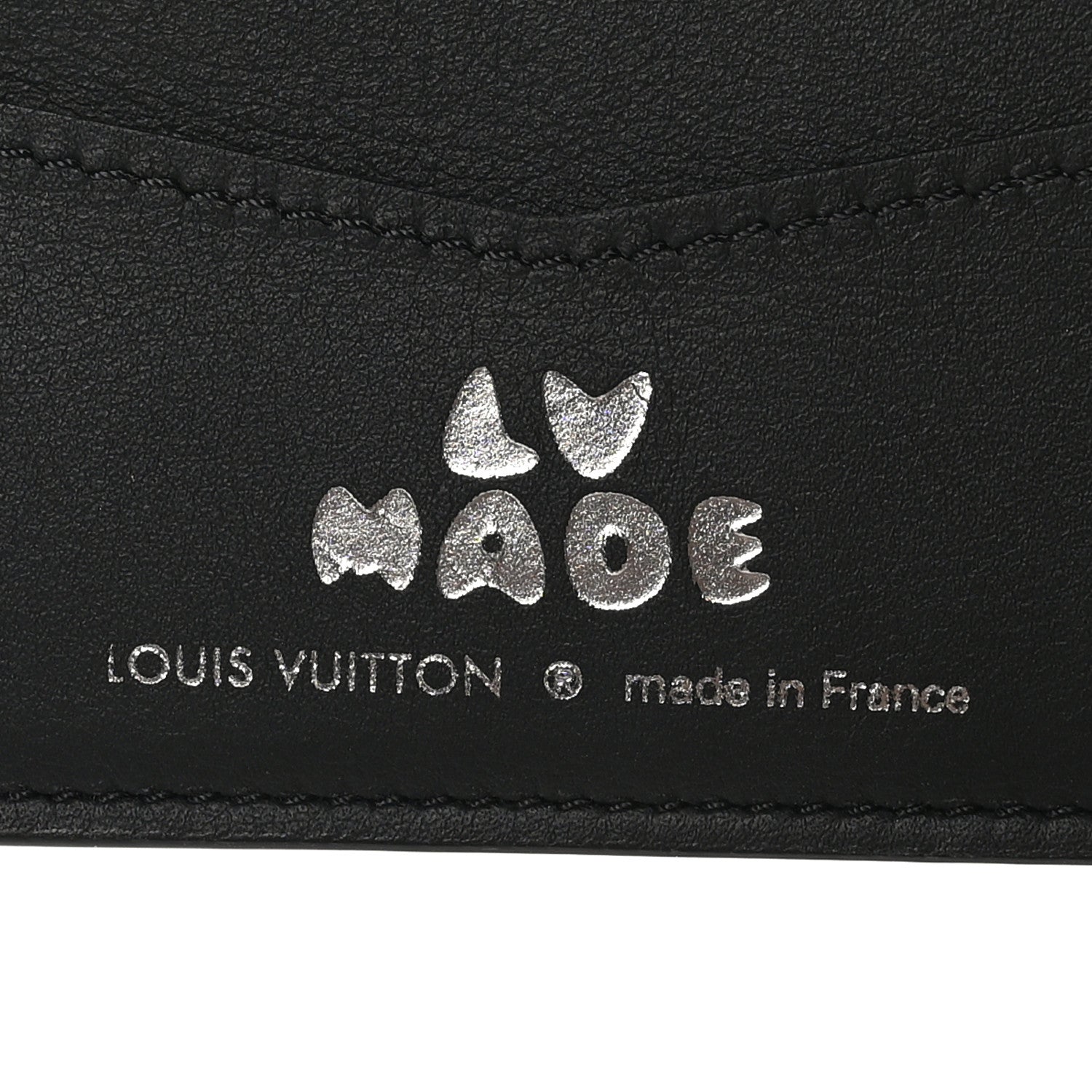 Louis Vuitton X NIGO Taurillon Monogram Denim Drip Slender Wallet Black 6 of 7