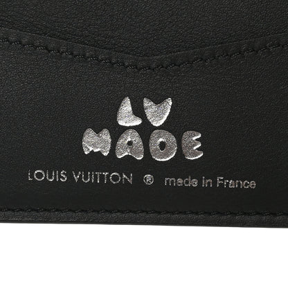 Louis Vuitton X NIGO Taurillon Monogram Denim Drip Slender Wallet Black 6 of 7