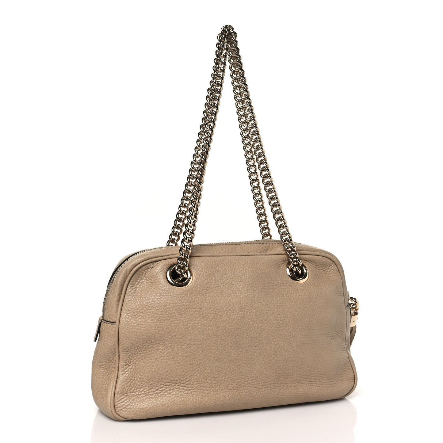 Pebbled Calfskin Small Soho Bowler Camelia