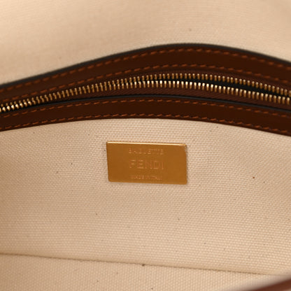 Fendi X SARA COLEMAN Canvas Vitello King Seta FF Fish Eye Embroidered Baguette Grezzo Multicolor Ghianda 6 of 9