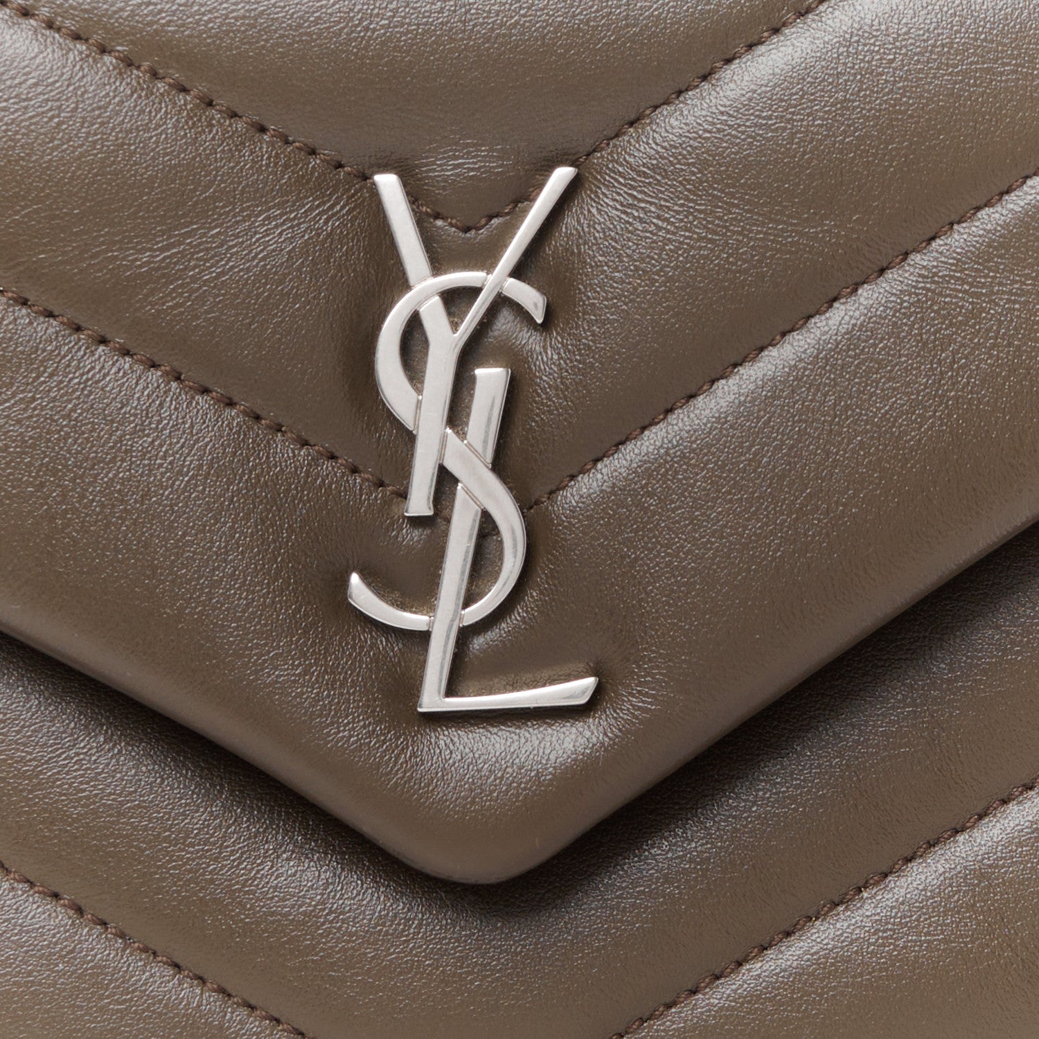 Saint Laurent Calfskin Y Quilted Monogram Toy Loulou Crossbody Bag Faggio 9 of 11