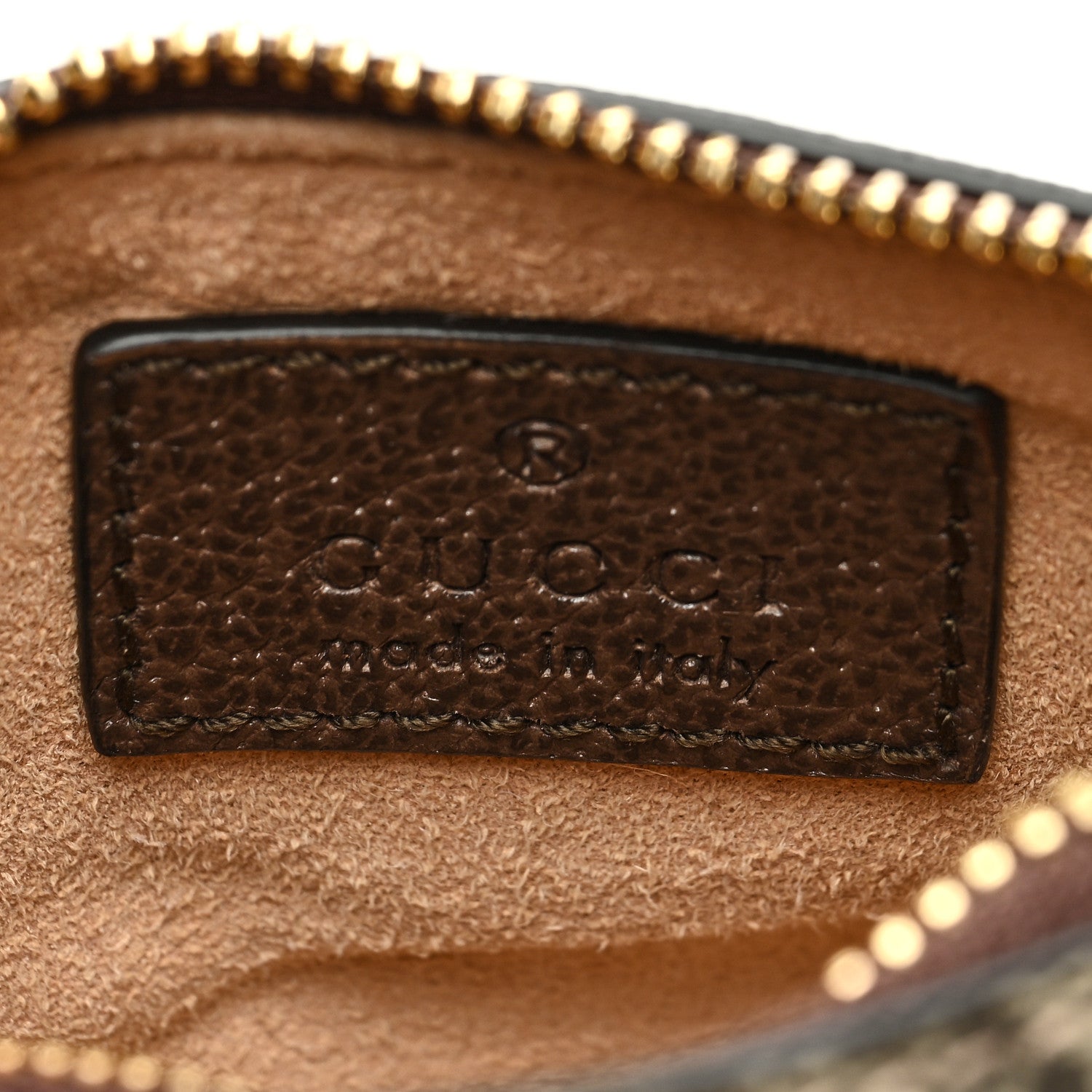 Gucci GG Supreme Monogram Strawberry Retro Interlocking G Barrel Coin Purse Beige Ebony 6 of 9