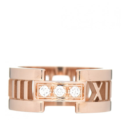 Tiffany 18K Rose Gold Diamond Open Atlas Ring 54 7 1 of 4