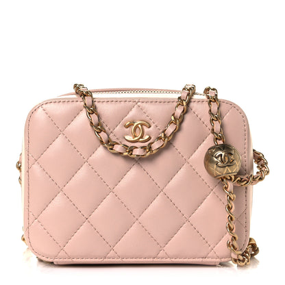 Chanel Lambskin Quilted CC Pearl Crush Camera Case Light Beige 1 of 7