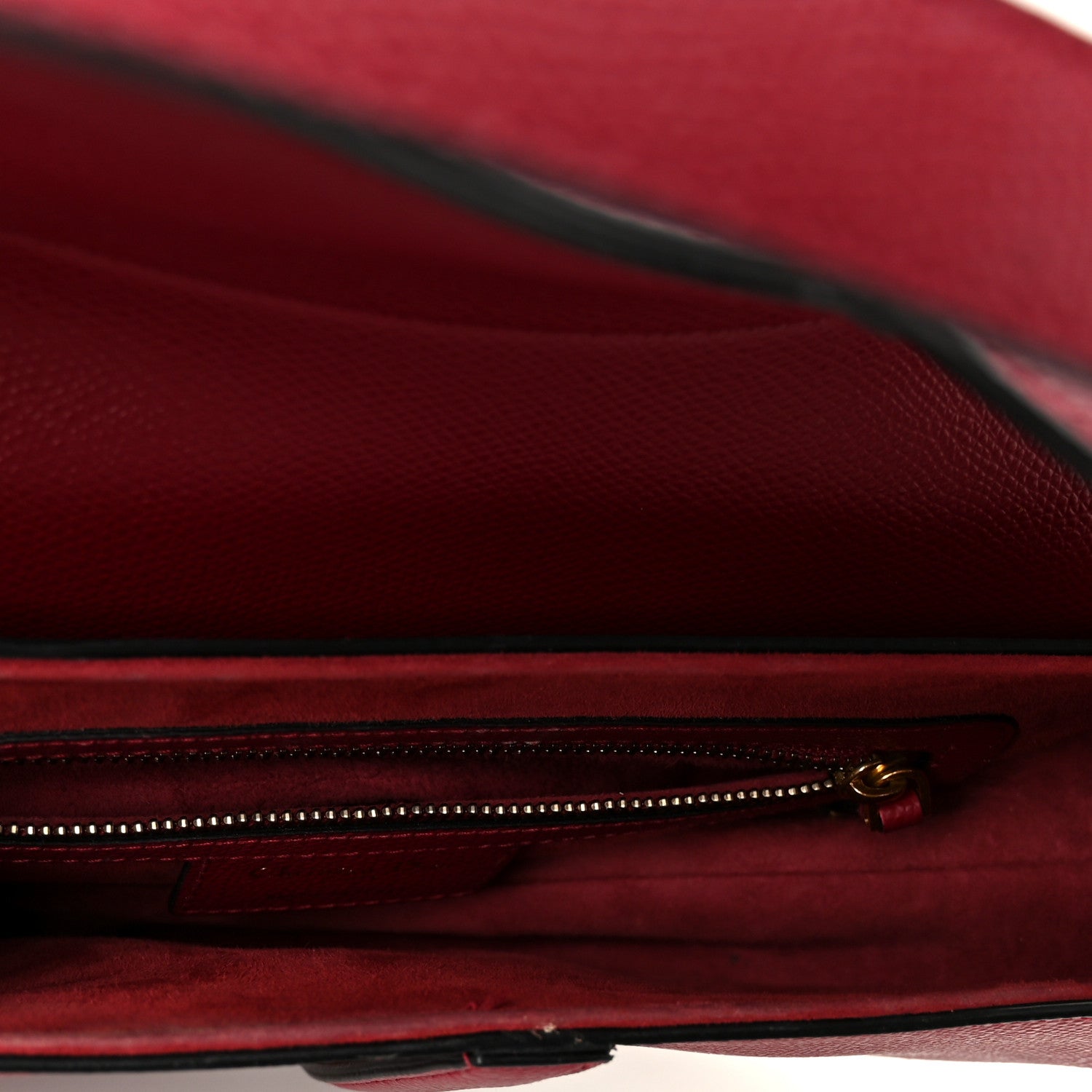 Christian Dior Grained Calfskin Saddle Bag Red 5 of 10