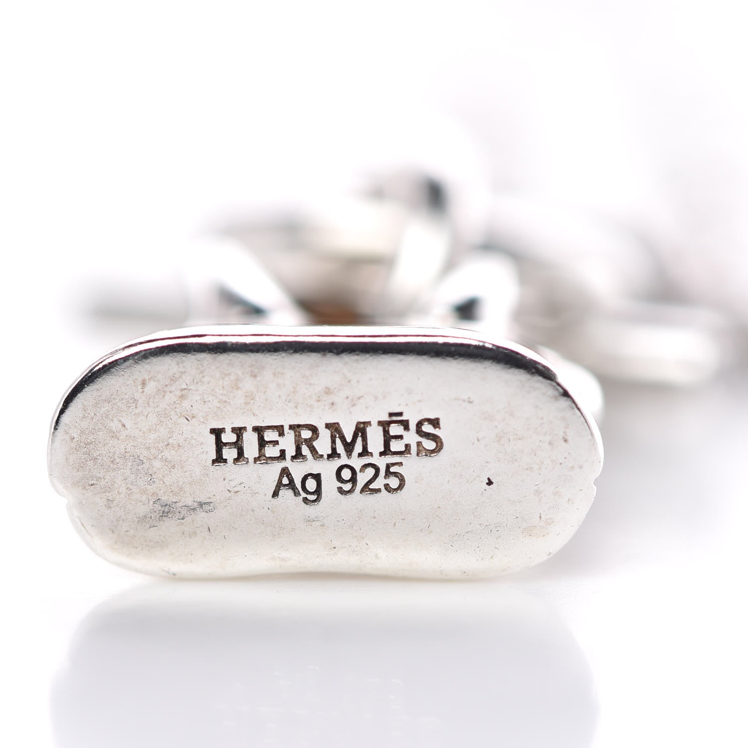 Hermes Sterling Silver Bolide Charm Pendant Necklace 5 of 5