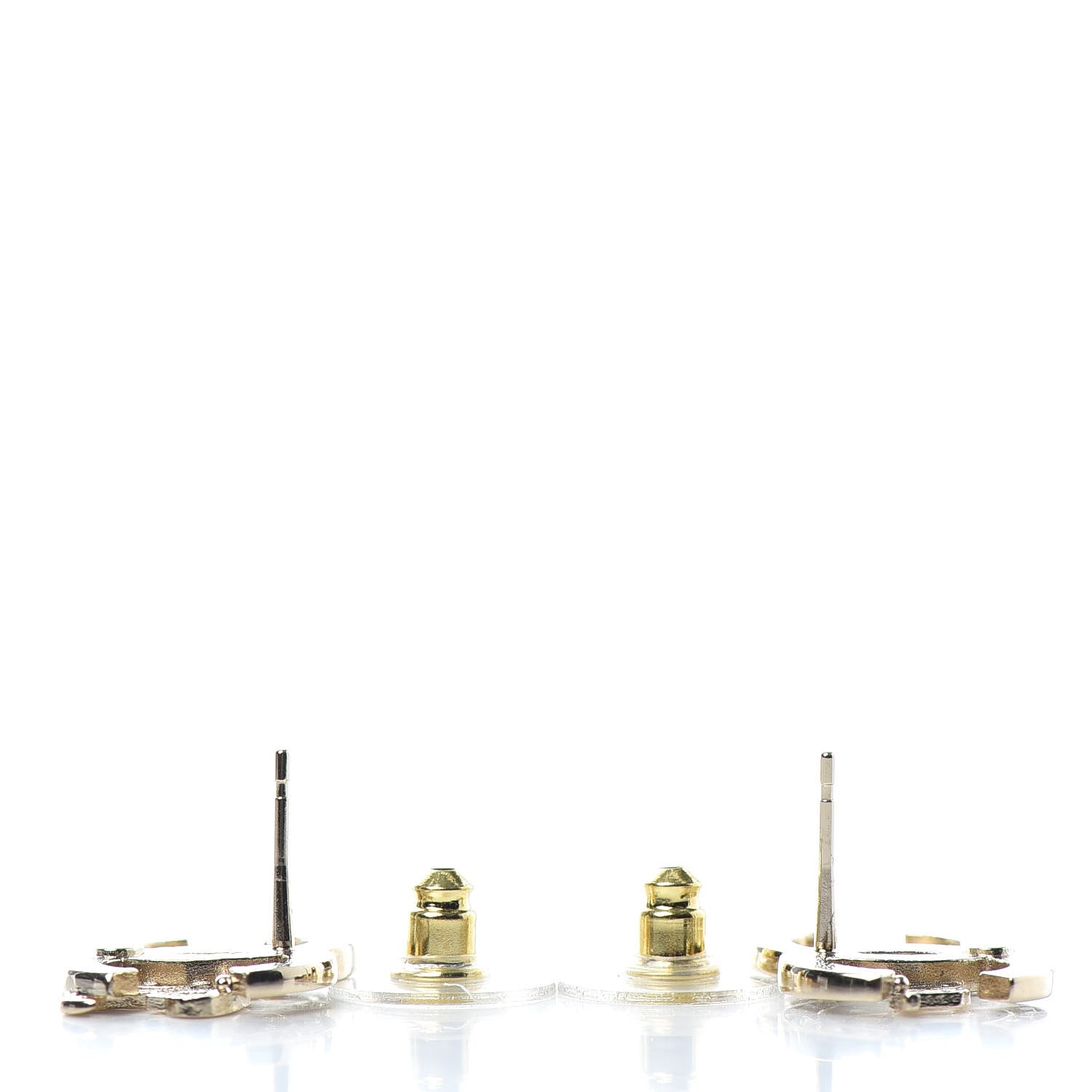 Chanel Crystal CC Forever Earrings Gold 3 of 5