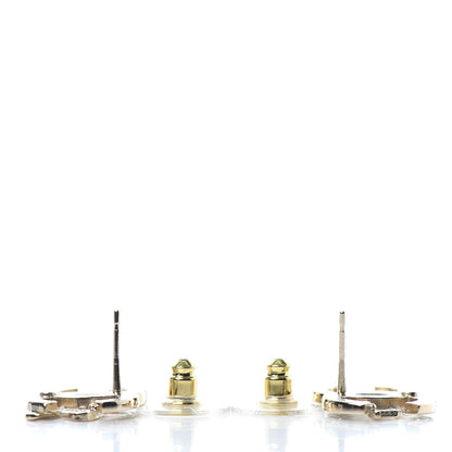 Chanel Crystal CC Forever Earrings Gold 3 of 5