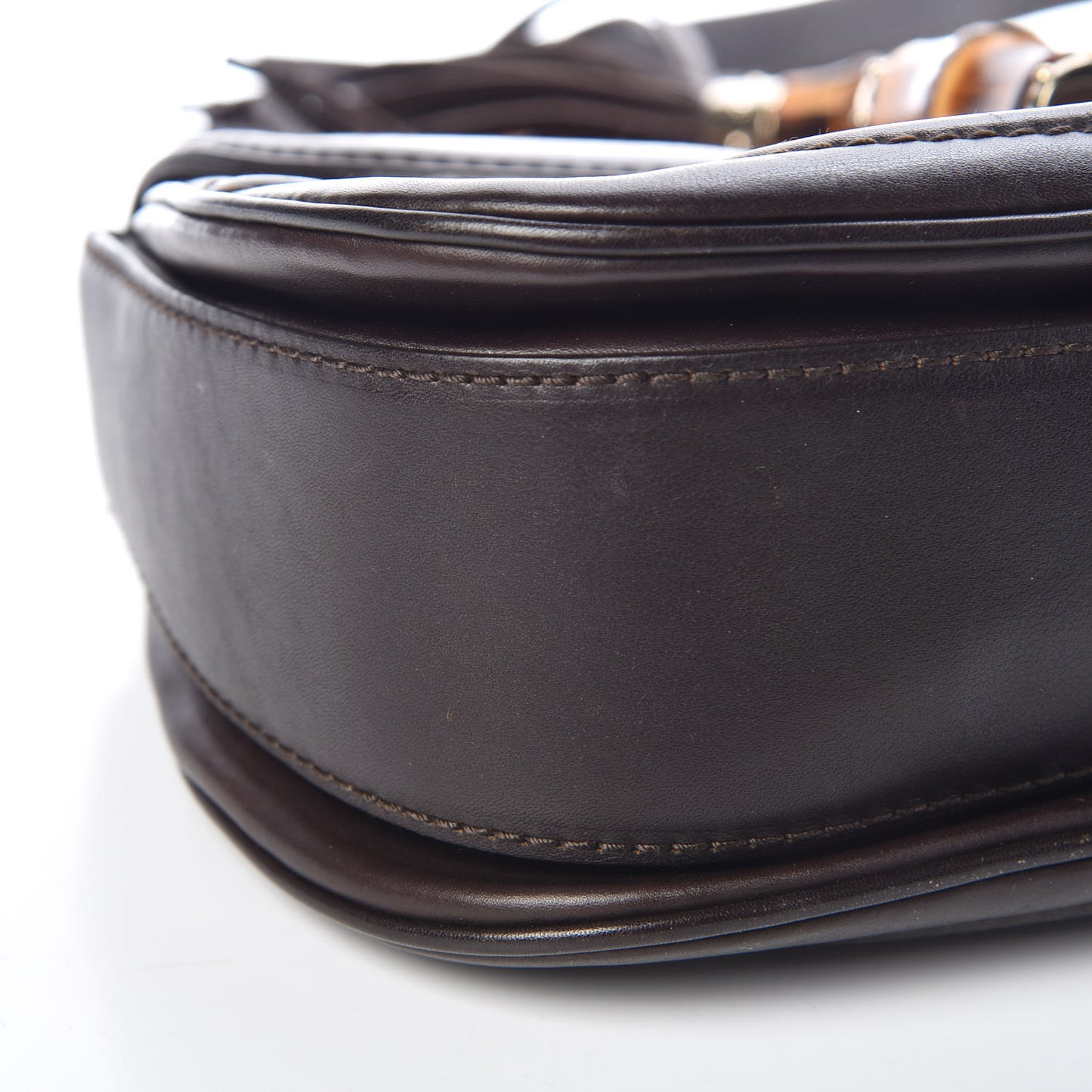 Saddle Soft Calfskin Sfumato Small New Bamboo Top Handle Bag Winter Leaf