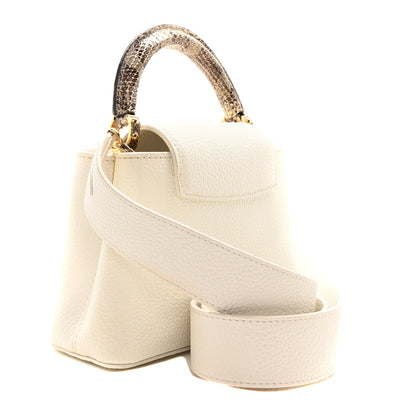 Louis Vuitton Taurillon Ayers Capucines Mini White Snow White 3 of 9