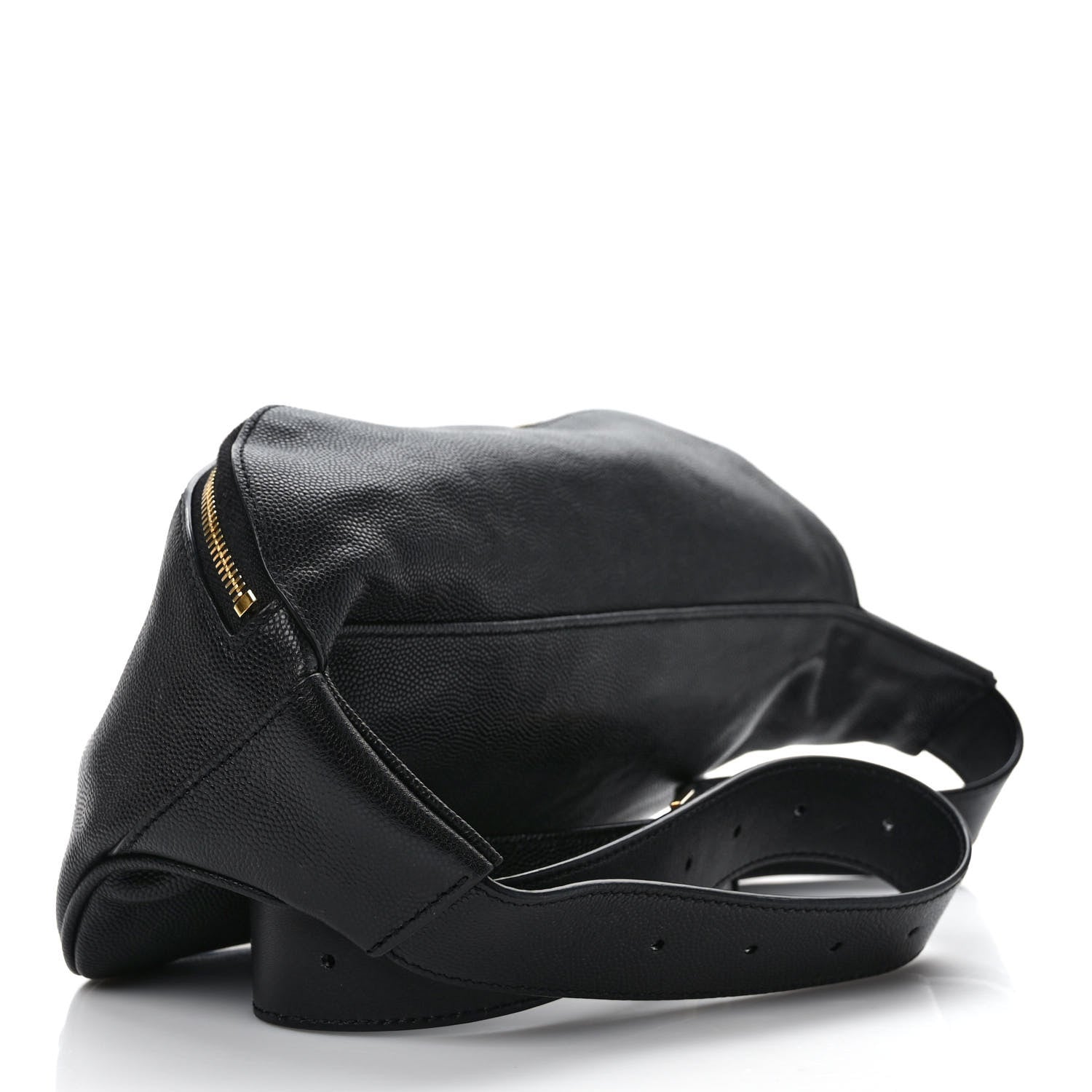 Saint Laurent Grain De Poudre Monogram Belt Bag Black 3 of 9